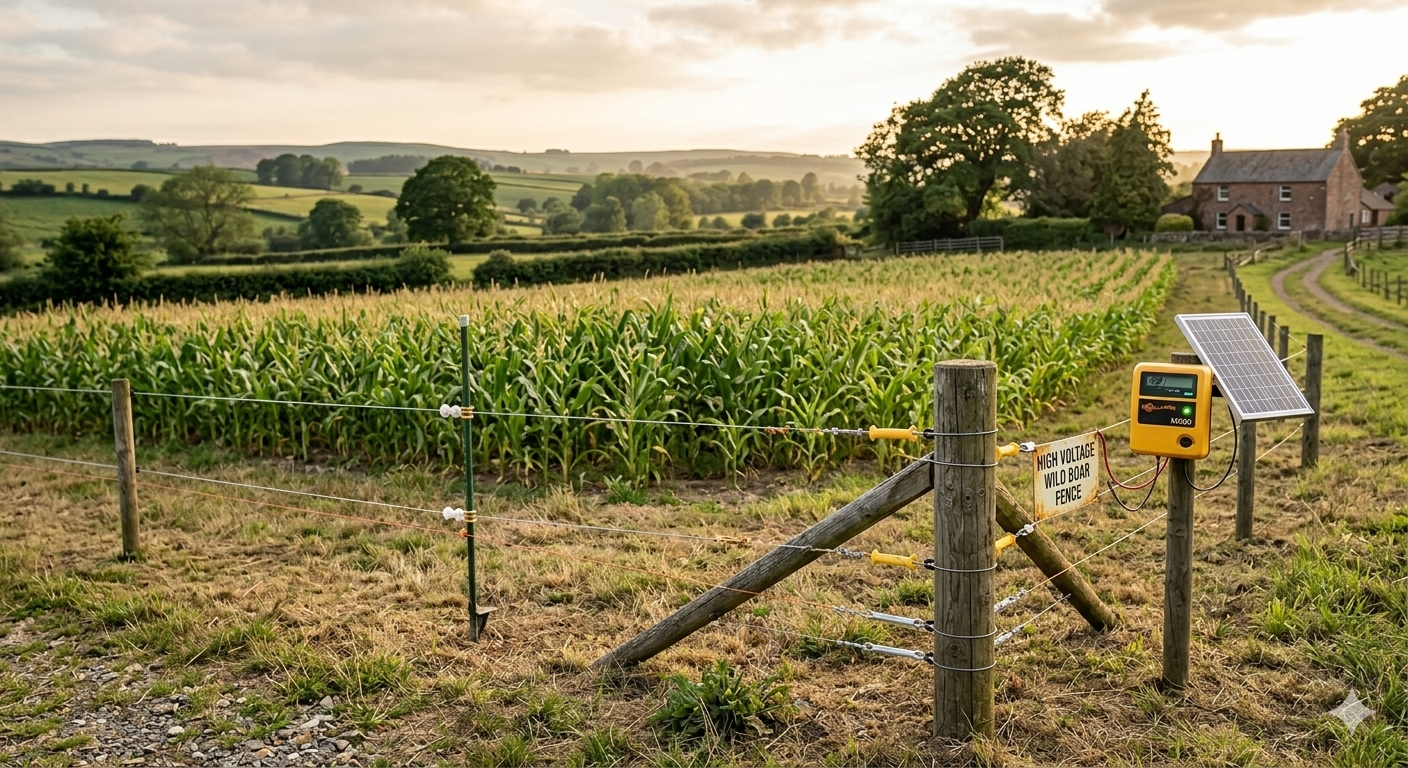 Villanypásztor vaddisznó ellen – szántók, gyümölcsösök, kukoricás védelme