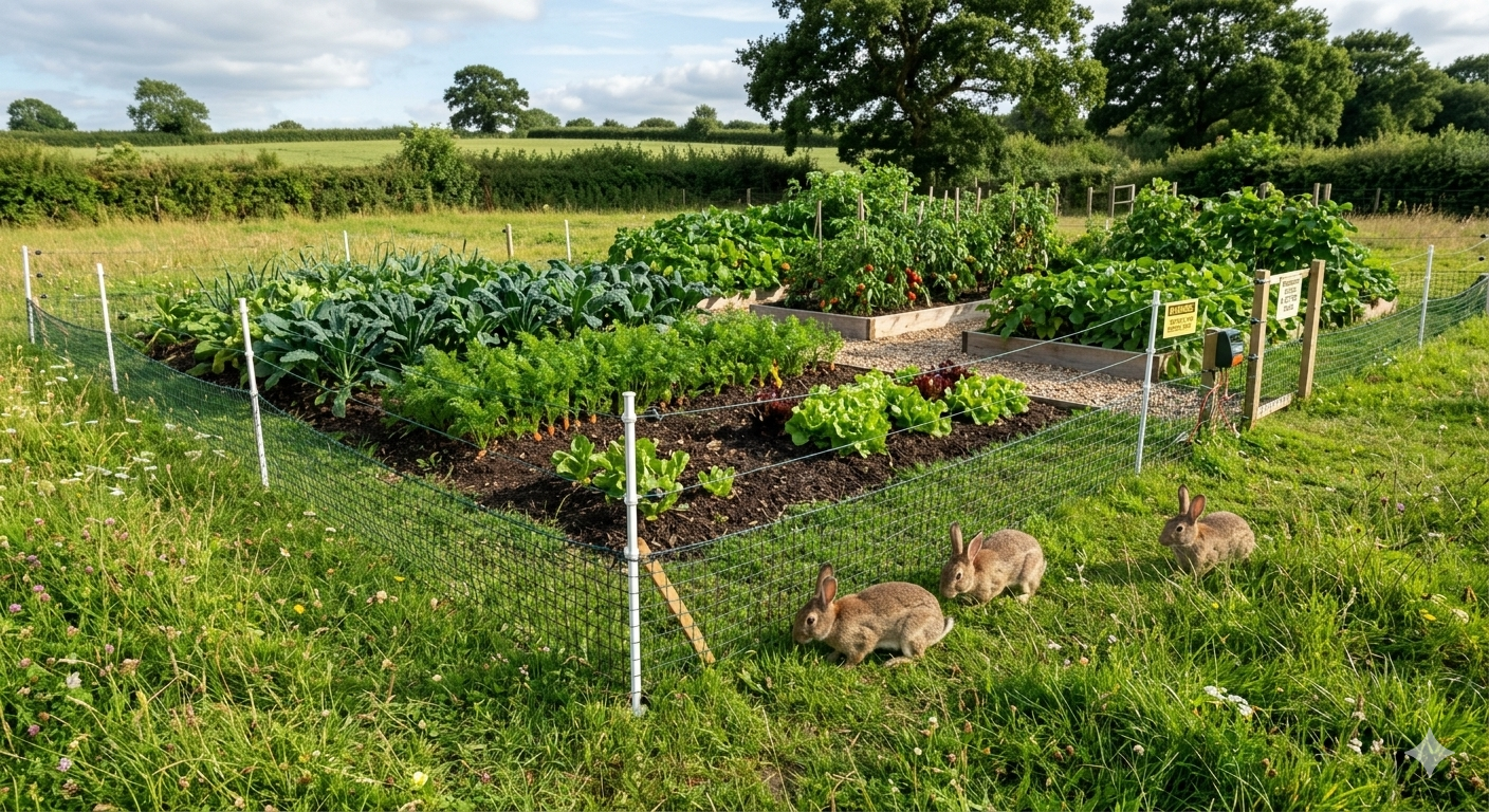 Villanypásztor nyúl és mezei állatok ellen – veteményes és ültetvény védelme