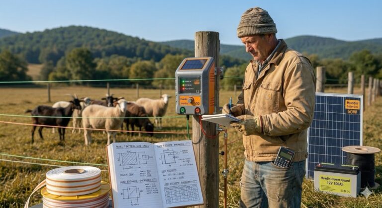 Napelemes rendszer méretezése villanypásztorhoz – panel, töltésvezérlő, kábelezés