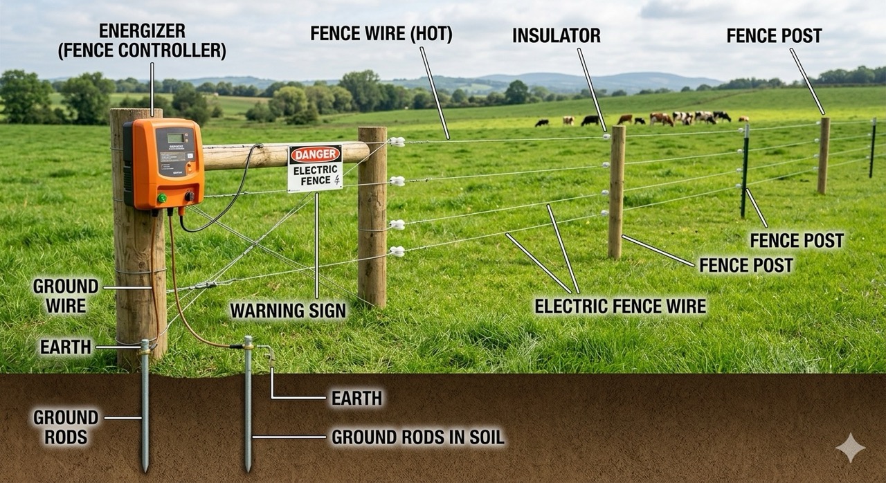 Villanypásztor rendszerek – így épül fel egy hatékony elektromos kerítés