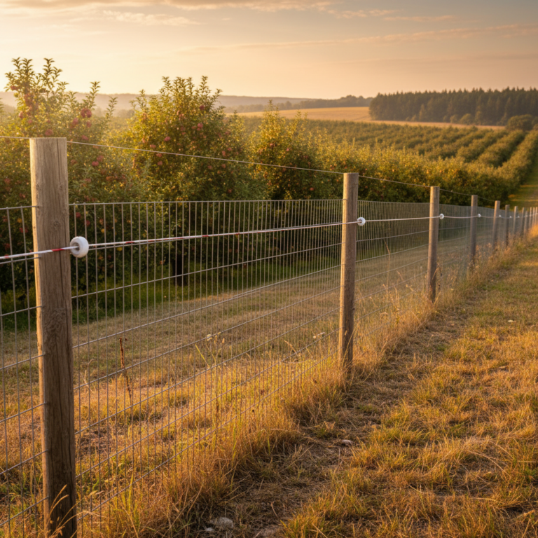 Kombinált kerítés vadak ellen: villanypásztor + hagyományos kerítés