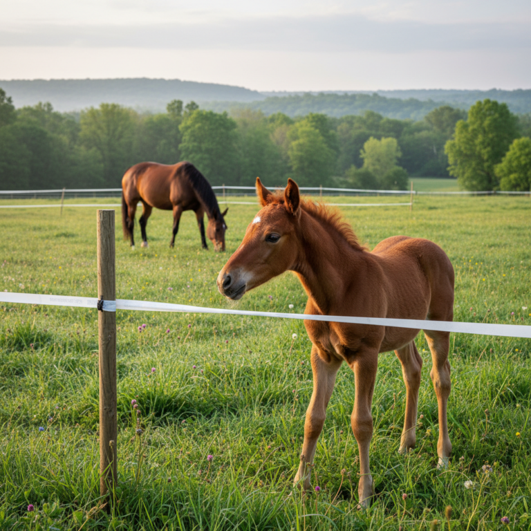 Villanypásztor csikóhoz és fiatal lovakhoz