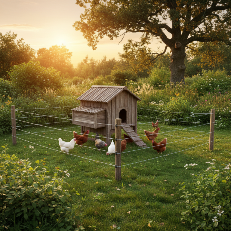 Villanypásztor tyúkól és baromfiudvar köré vadak ellen